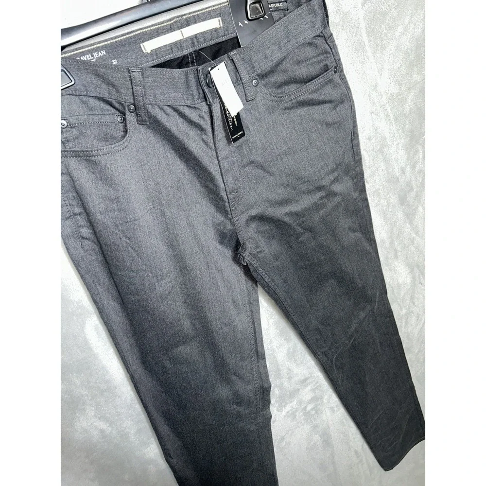Banana Republic Size 32X 36 Travel Jean Charcoal Slim Fit NWT
